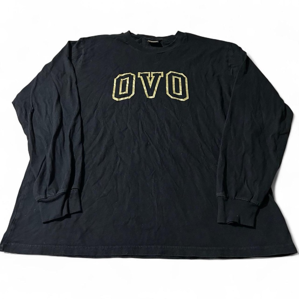 OVO Octobers Very Own Drake Gold Logo Shirt Black Size XL
